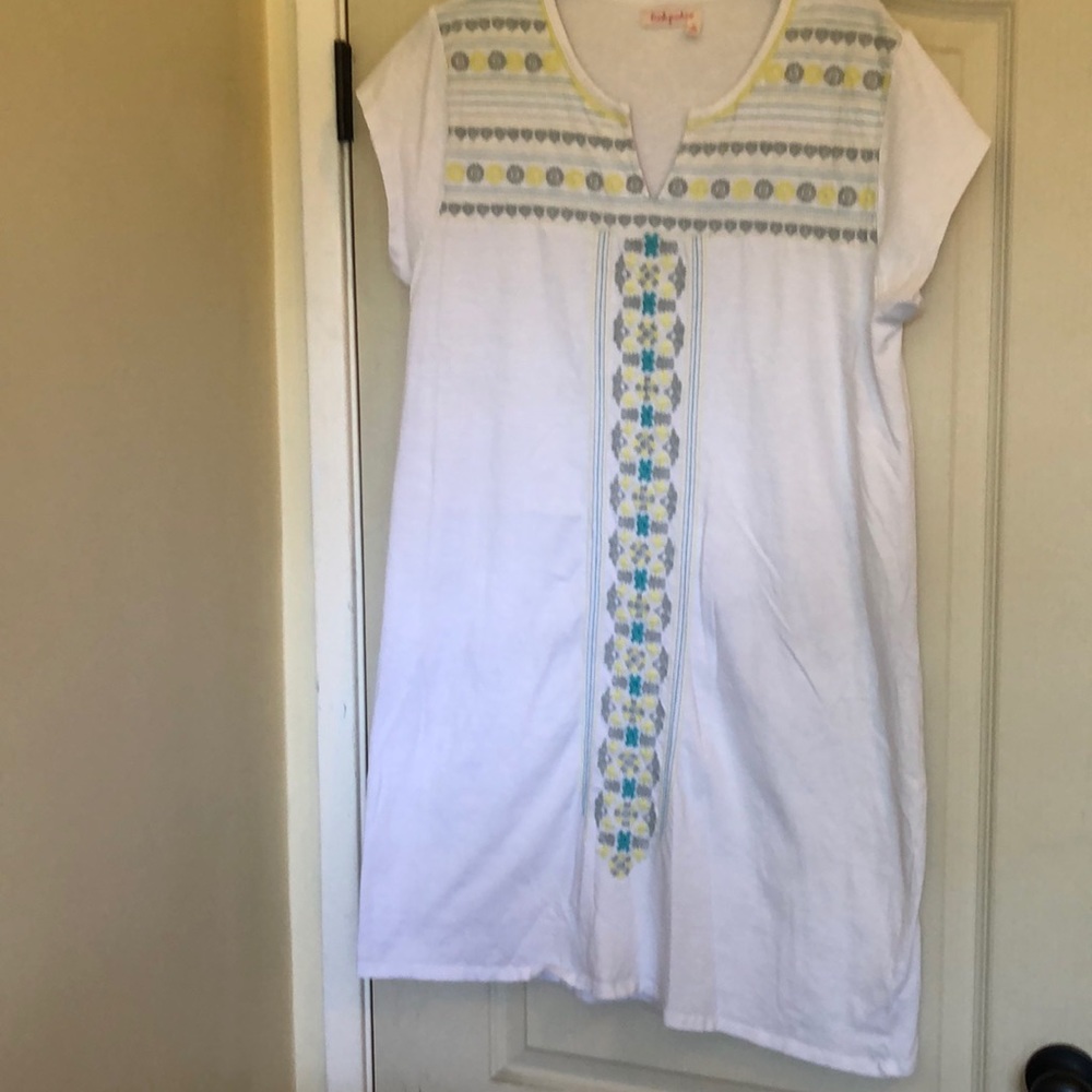 White boho dress cover up relaxed comfortable